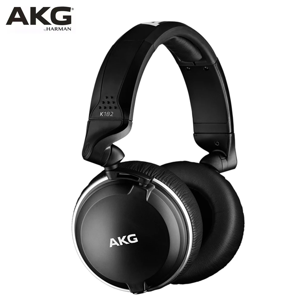 

AKG K182 Professional Monitor Headphone Wired Hifi Headset Game Music Pure Sound Foldable Earphone for Recording/electric Device