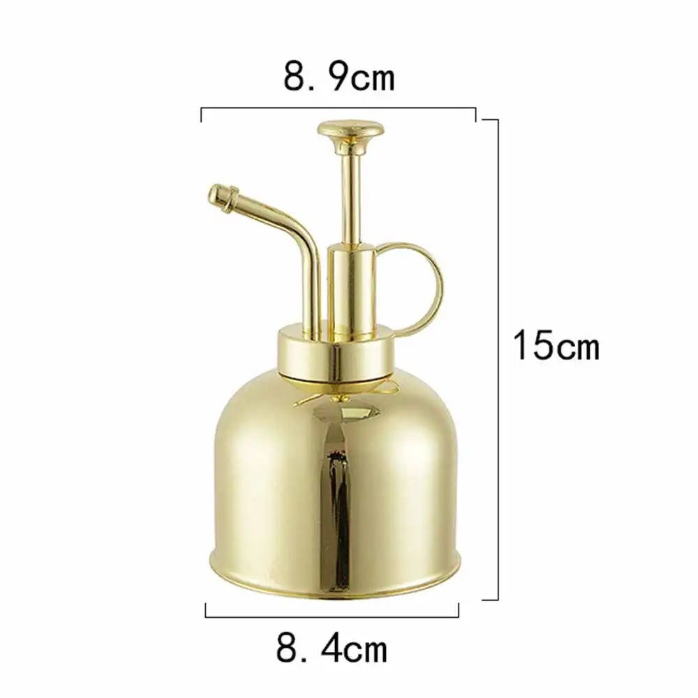 

300ML Brass Watering Bottle Nordic Style Vintage Water Cans Succulent Plants Gardening Spraying Bottle Watering Pot Garden Tool