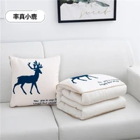 sb cotton cartoon quilt blanket portable foldable square throw pillow home office car air conditioning quilt cartoon pillow