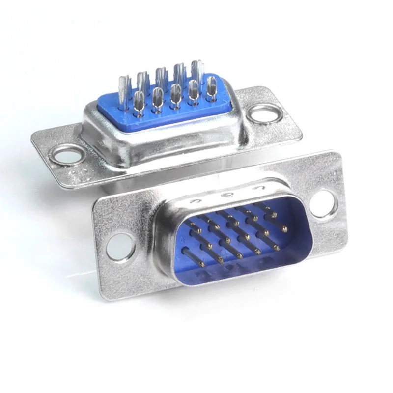 Мужская и женская головка DB15 из чистой меди 3 ряда 15 контактов сварочная