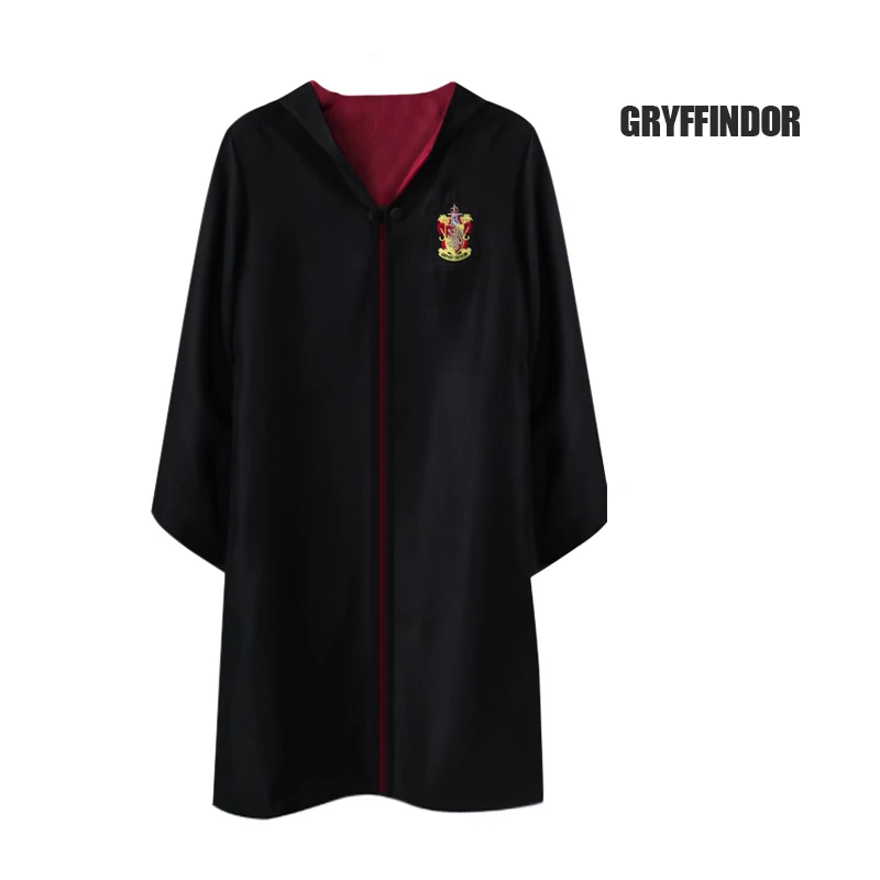 Gryffindor Костюм из Поттера, одежда, галстук, шарф, палочка, очки, шляпа Ravenclaw Gryffindor Hufflepuff Slytherin Potter, косплей, халат, плащ E2103AD - Цвет: Gryffindor