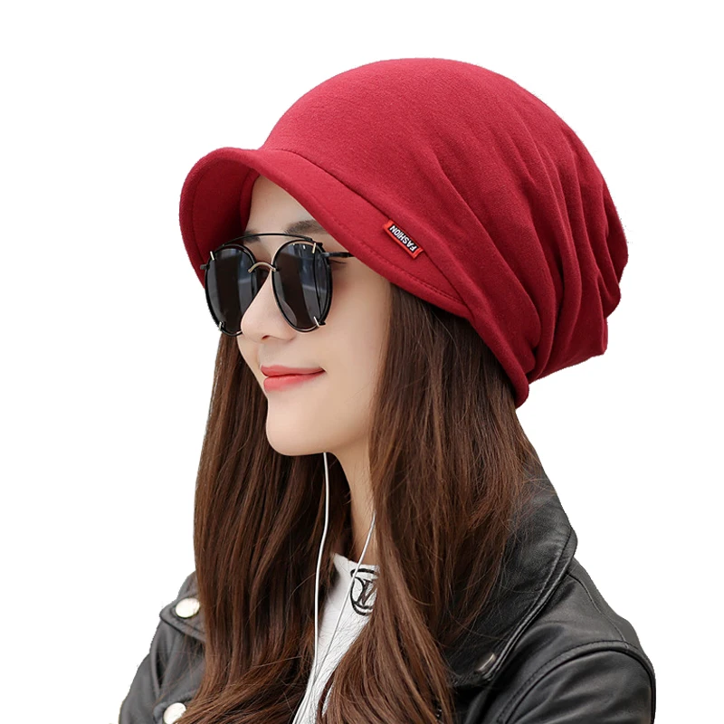 

[DINGDNSHOW] 2019 Brand Beanies Hat Cotton Balaclava Bonnet Warm Adult Lady Knitted Hat Winter Cap Women