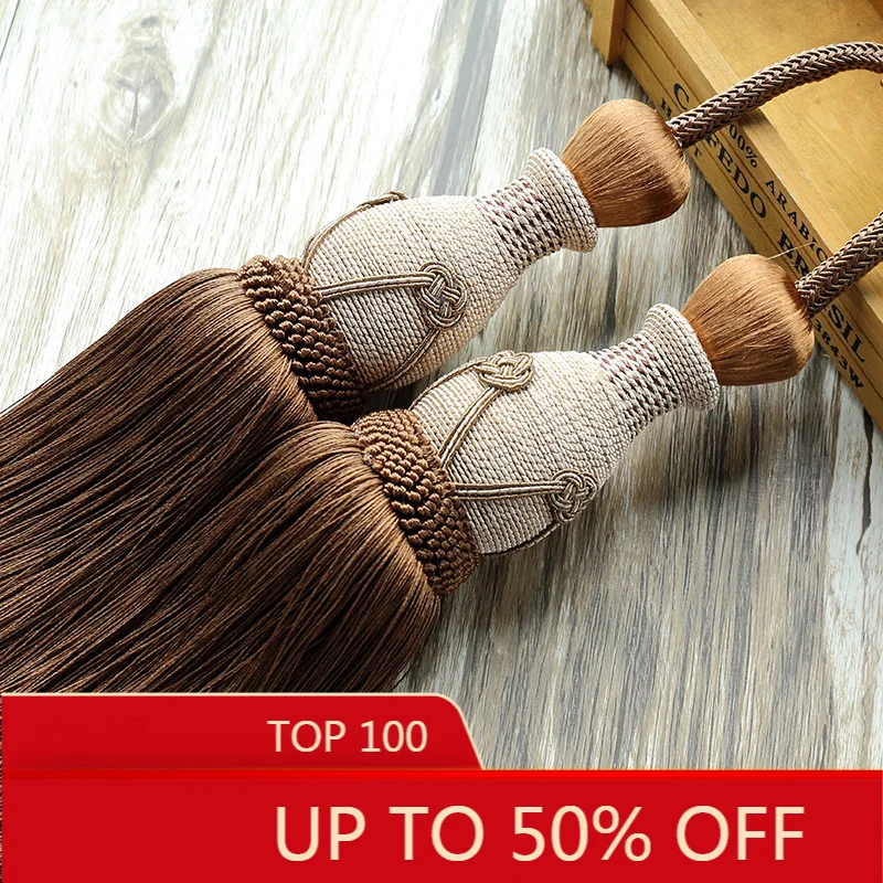 

Handmade Hanging Ball Double Ball Curtain Bandage Rope Hanging Ball Pendant Tassel Curtain Buckle Pastoral Strap