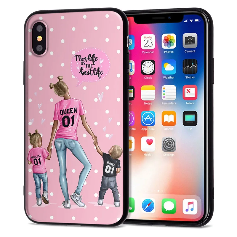 07 Чехол для iPhone 11 Pro, чехол для iPhone 5, 5S, 6, 6 S, 7, 8 Plus, X, XS, Max, Mom Love Baby, чехол для iPhone 7, мягкий чехол из ТПУ для iPhone XR, чехол - Цвет: 07