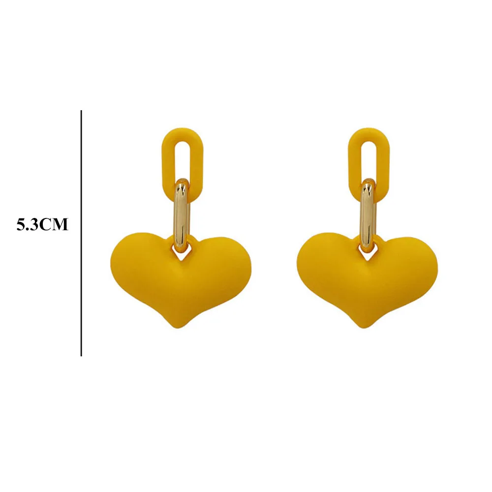 

Korean Colorful Geometric Drop Earring Wholesale For Women Neon Style Fluorescent Jewelry Love Heart Star