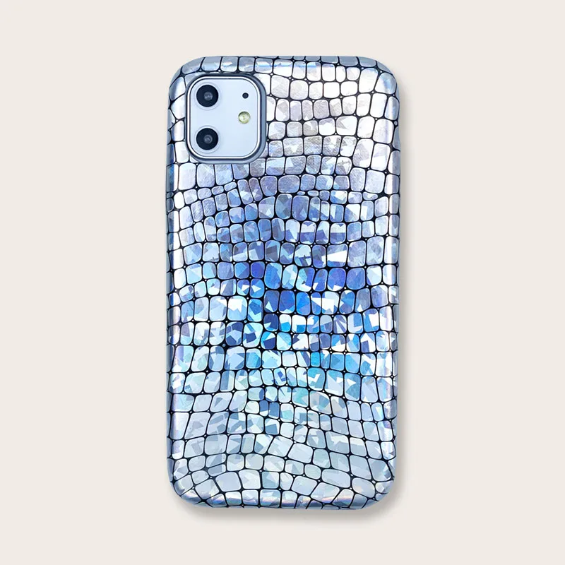 

Glossy Crocodile Pattern iPhone Case Is Suitable For XR/X/Xs/11/11Pro Max Shell TPU Protective Cover hard Shell Phone case
