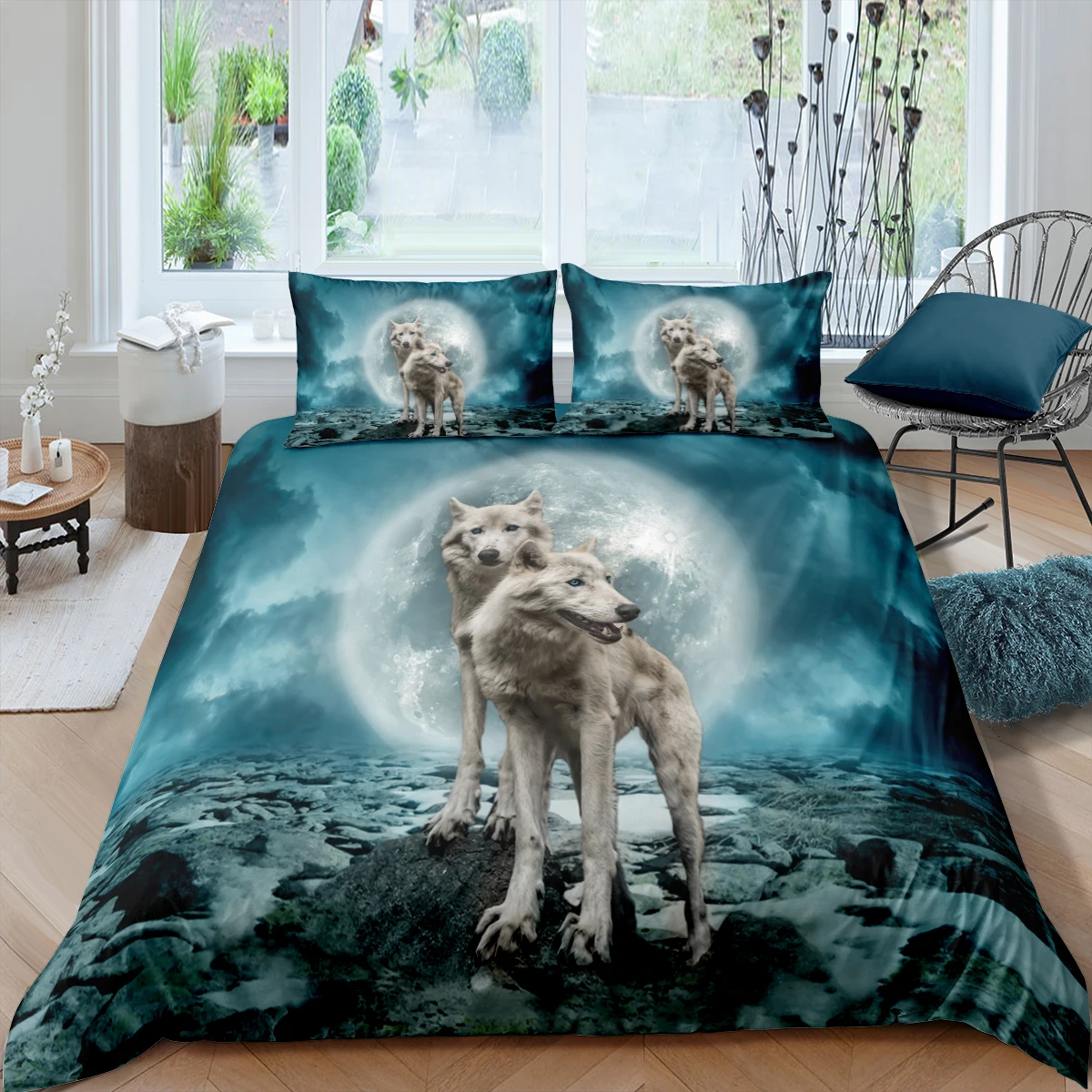 

3D Snow King Queen Twin Size Luxury Bedclothes 2/3pcs Bedding Set Of Duvet Cover Pillow Cases Quilt Comforter Cover