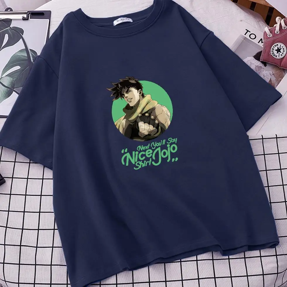 

Jojo Bizarre Adventure T Shirt Men Japanese Anime Summer T-shirt Kawaii Jojo Graphic Tshirt Cute Unisex Manga 90s Top Tees Male