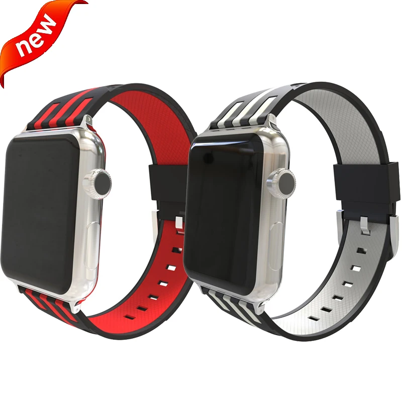 Силиконовый спортивный ремешок для Apple Watch версии 3/2/1 38 42 мм версия дышащий