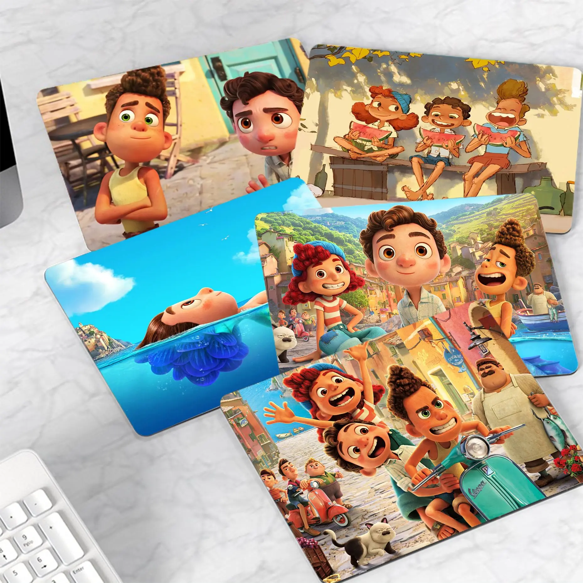 

Funny Disney Luca Durable Rubber Mouse Mat Pad Smooth Writing Pad Desktops Mate gaming mouse pad