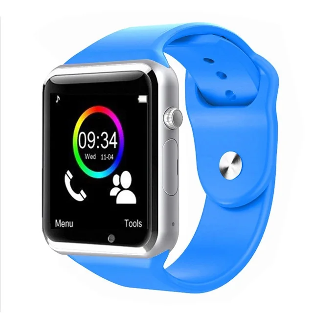 GT08 Смарт-часы для Apple Watch для мужчин и женщин Android наручные часы умная электроника умные часы с камерой SIM TF карта PK Y1 - Цвет: Sky Blue