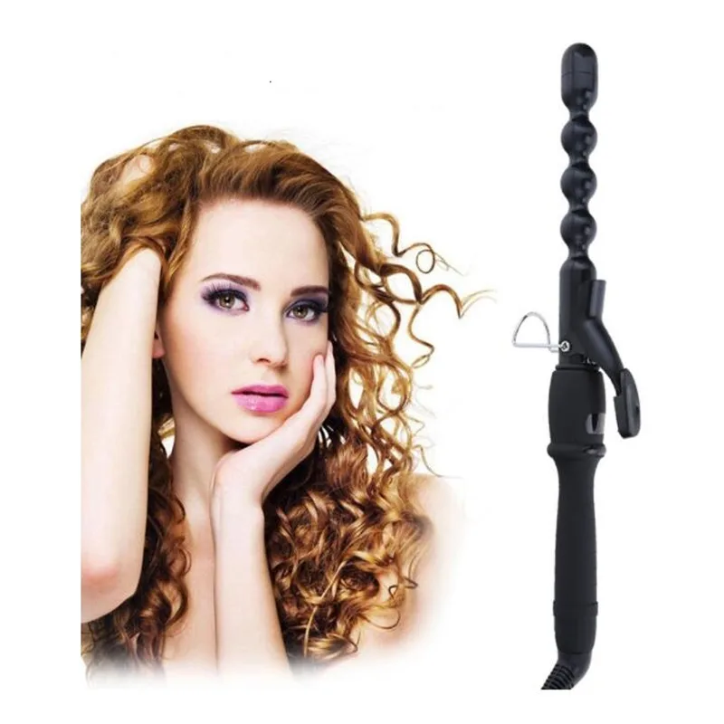 

Electric Big Wave Bead Hair Curling Iron Wand Fast Heating Ceramic Curler Hairstyle Salon Waving Spiral Curl Roller Styling Roll
