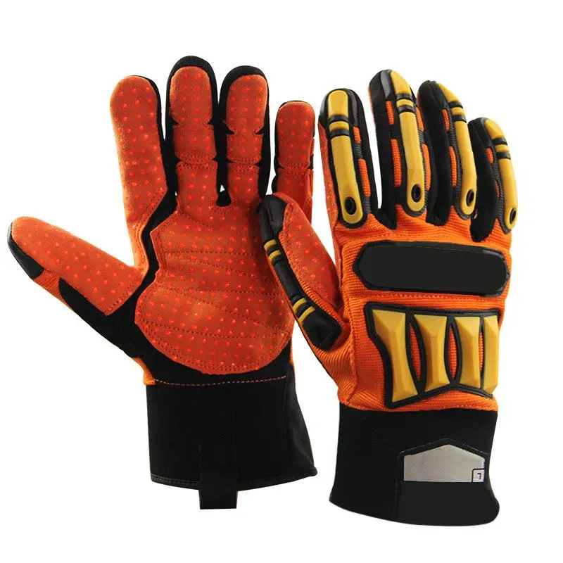 Gloves Outdoor Rescue Mechanical Gloves Anti-collision Wear-resistant Non-slip Oil Proof Shockproof Hand Protection Safety Work Gloves - Color: Gloves