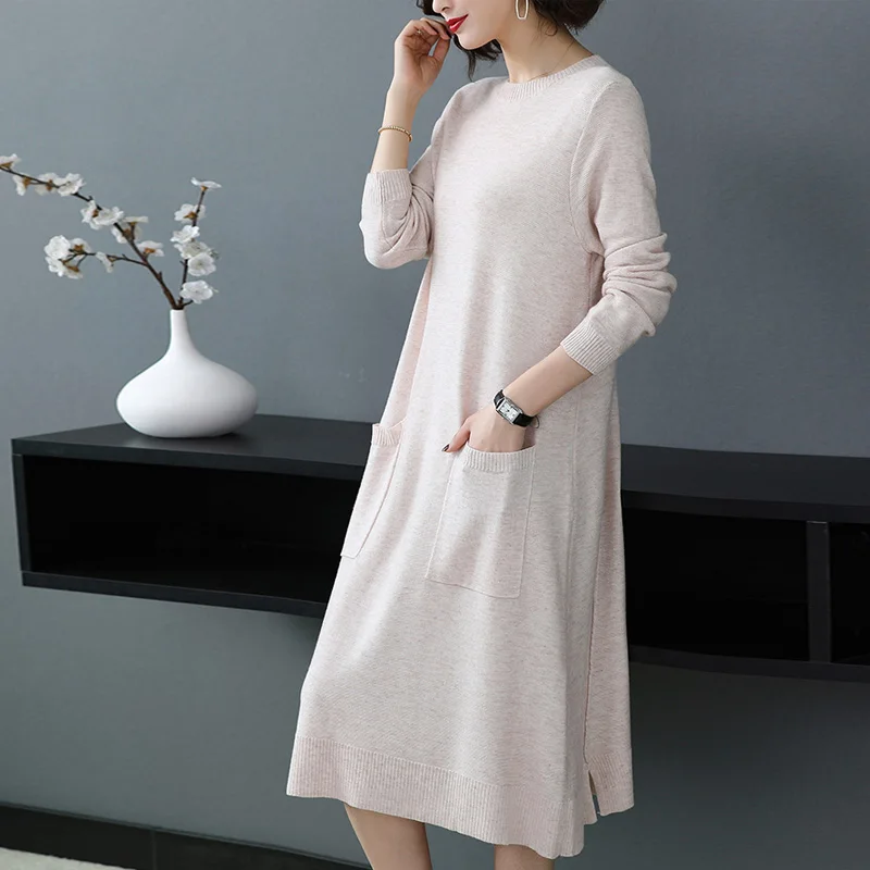 2019 весеннее Новое Повседневное платье длиной до колена женское модное