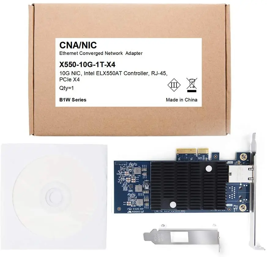 Bestellen 10Gb PCI-E NIC Netzwerk Karte, PCI Express Ethernet LAN Adapter Unterstützung Windows Server/Linux/ESX, Vergleichen Zu Intel X550-T1