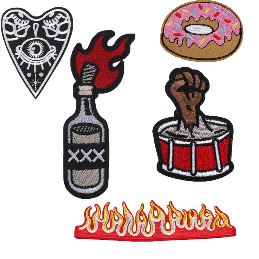 Новые наклейки на бутылки с топливным маслом 3D вышитые нашивки для одежды