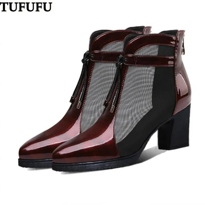 2021 новые сетчатые женские сандалии ботинки квадратным каблуком. Женская летняя