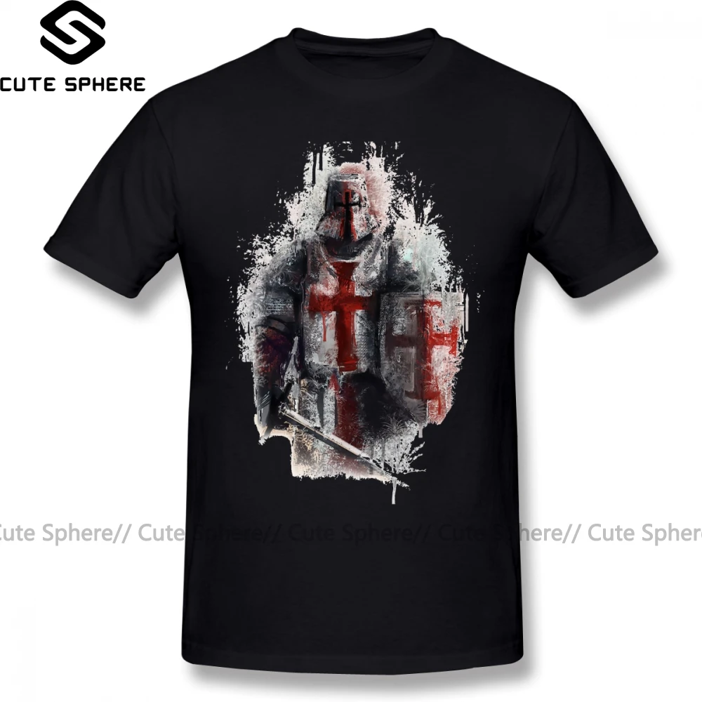 Футболка Crusader, футболка Crusader, модная футболка с графикой, 100 хлопок, мужская, 4xl, с коротким рукавом, забавная футболка
