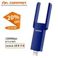 cf 927bf bluetooth wifi 2 in 1 network card wi fi adapter 2 4g 5ghz 1300mbps pc laptop computer bluetooth transmitter dongle