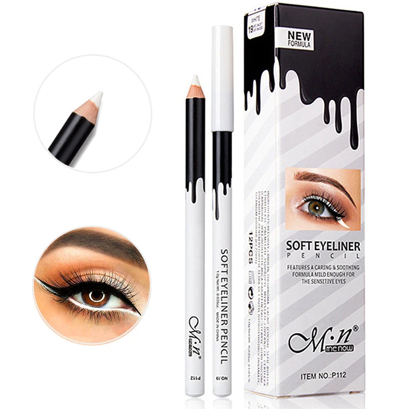 Белый карандаш для глаз гладкая водостойкая стойкая косметика быстросохнущая