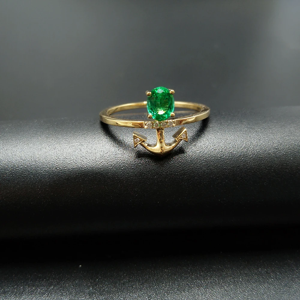 Кольцо обручальное с натуральным Изумрудом и настоящим Рубином для женщин |