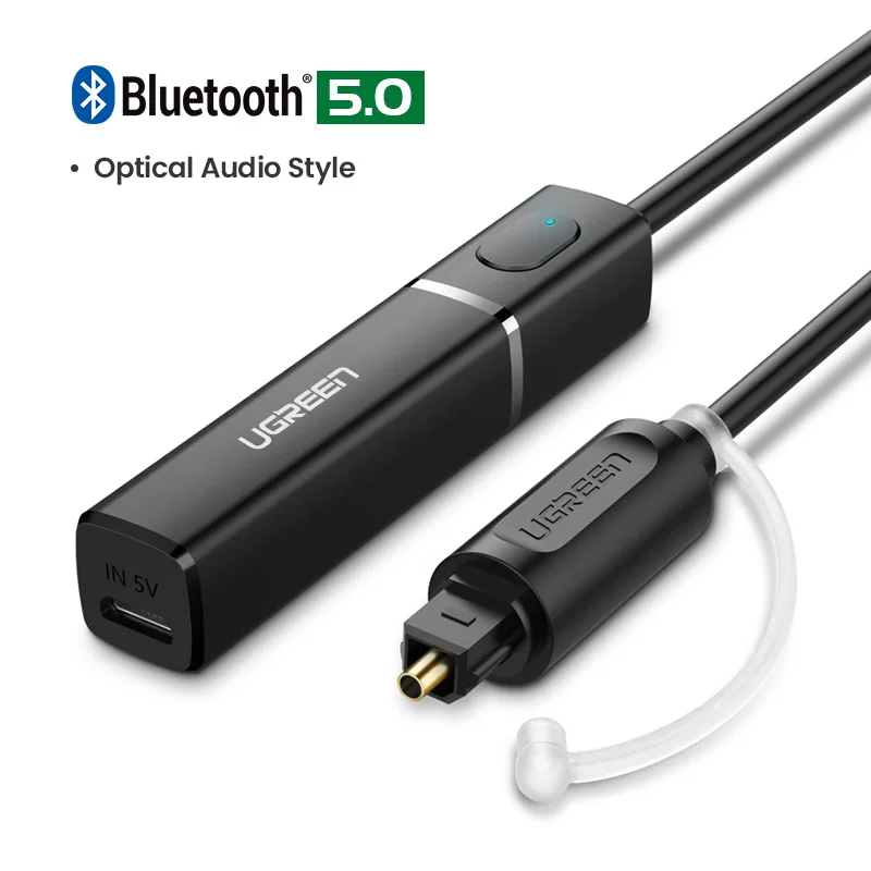 Ugreen Bluetooth передатчик 5,0 ТВ наушники ПК PS4 aptX LL 3,5 мм Aux SPDIF 3,5 разъем оптический аудио музыка Bluetooth 5,0 адаптер - Цвет: Optical Audio Port