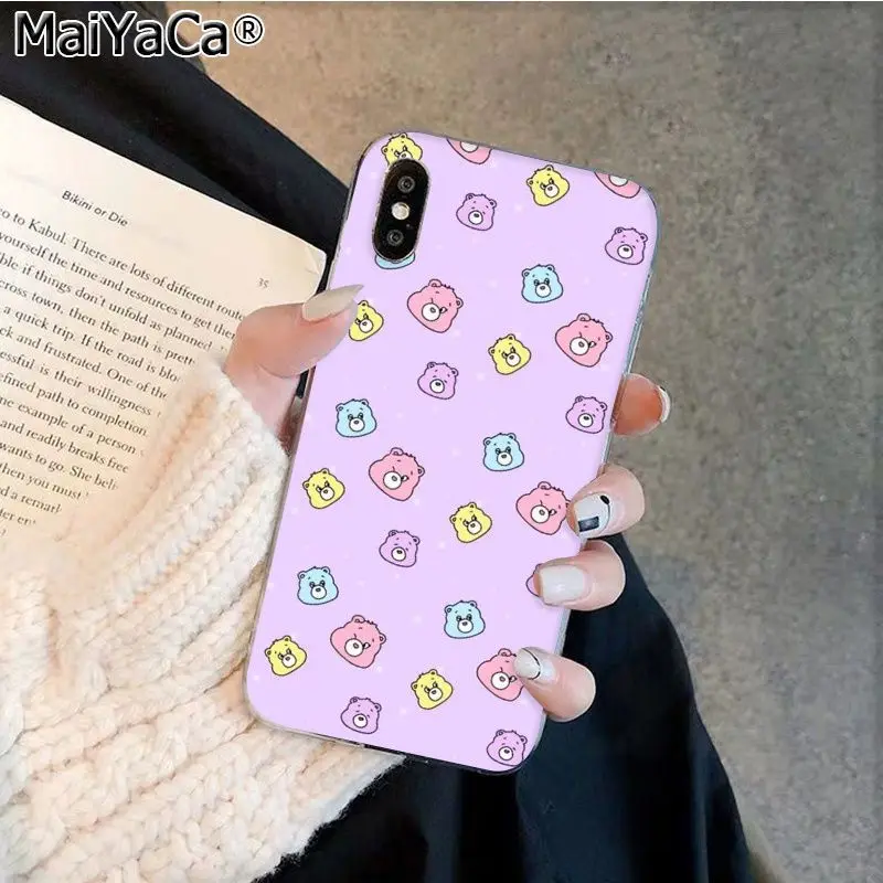 MaiYaCa стильная футболка с изображением персонажей видеоигр Care Bears Роскошный чехол для телефона Apple iphone 11 pro 8 7 66S Plus iphone X XS MAX 5S SE XR корпус под плетенную сумку