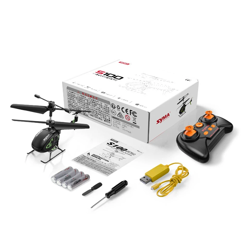 

Syma S100 Original RC Helicopter 2.4G Remote Control Helicopter Intelligent Fixed Height UAV Mini Plane RC Toys For Children