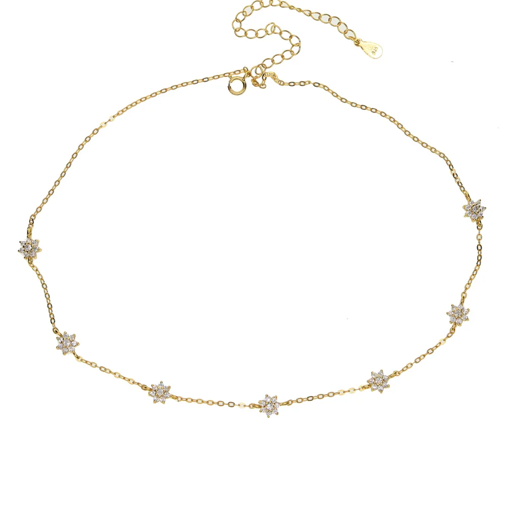 Женское ожерелье из серебра 925 пробы с фианитом|designer necklace|necklace anecklace designer |