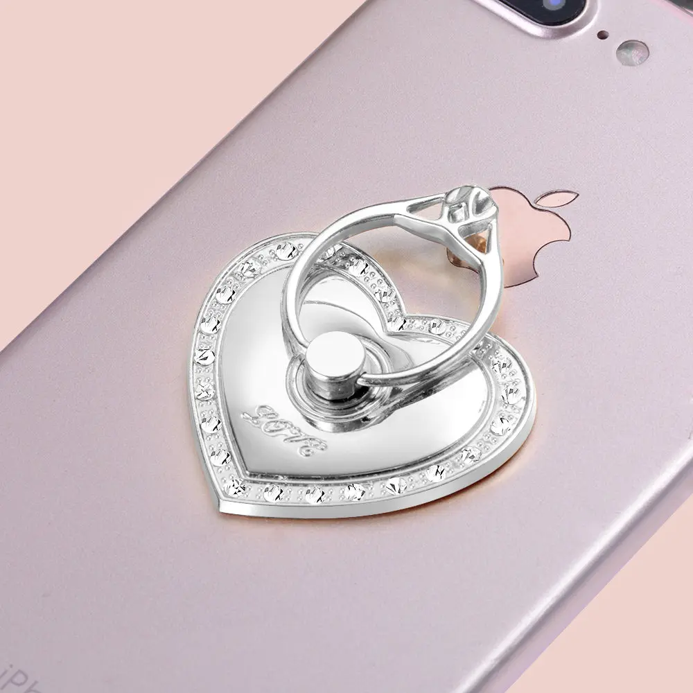 Милое кольцо-держатель для телефона anel 3d movil love marble подставка для телефонов для мобильных телефонов iphone huawei Единорог xiaomi redmi - Цвет: aixin silver