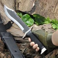 hysenss military csgo edc tactical fixed blade hunting knife army jungle utility survival camping straight self defense tool