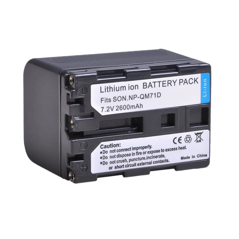 Аккумулятор 2600 мА · ч NP-QM71D NP QM71D FM70 для Sony CCD-TRV106K TRV108E DCR-PC300K TRV24 TRV480 DVD100 HC1 GV-D1000 HVL IRM