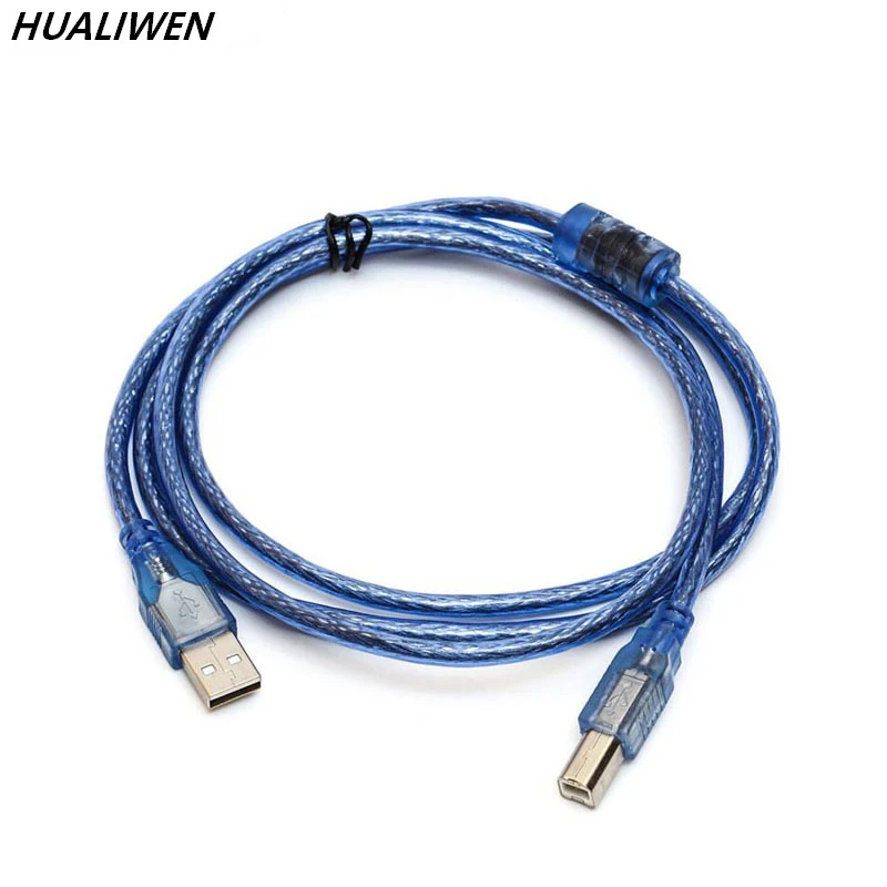 JINCHI USB 2 0 удлинитель печати кабель 1 5 м 3 OHFC медь прозрачный синий оптовая продажа