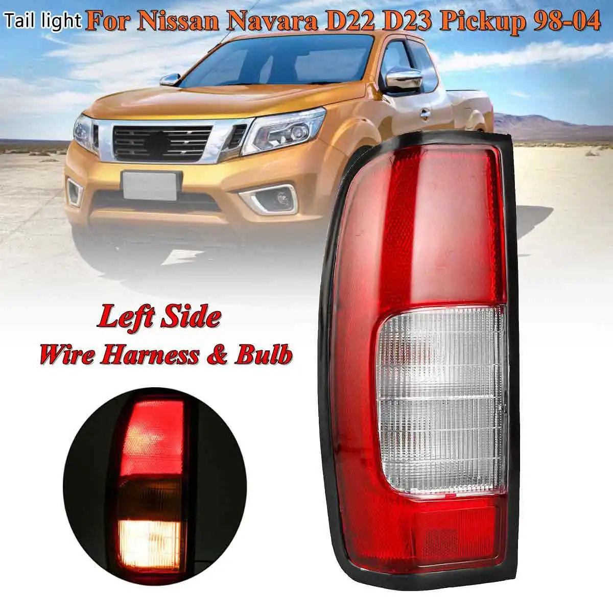 Левый и правый задний стоп светильник с лампочкой жгут проводов для Nissan Navara D22 D23