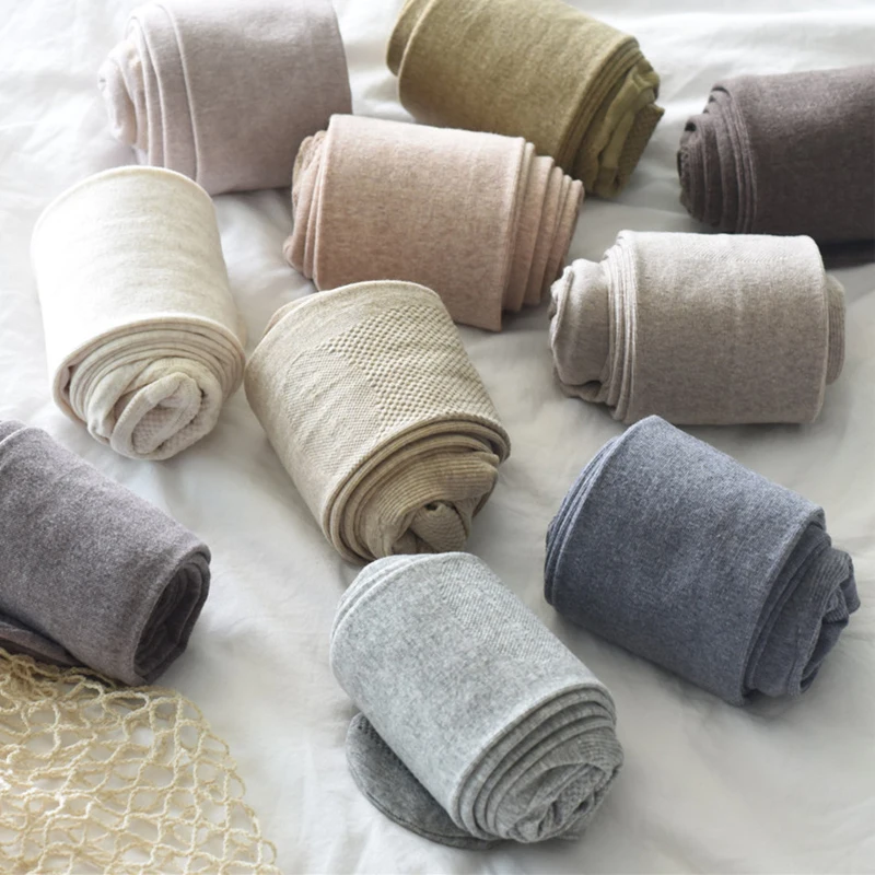 Теплые колготки карамельных цветов на осень и зиму Плотные хлопковые с высокой