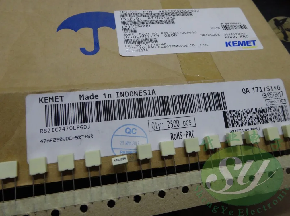 50 шт. KEMET AV R82 серии 0 047 мкФ/250 V 47nf 473 Новый тонкопленочный конденсатор с алюминиевой