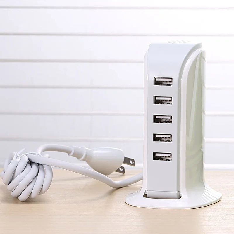 5 портов USB зарядное устройство концентратор мульти док-станция для зарядки с