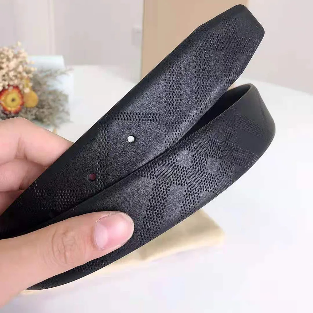 

Top Adjustable 3.4Cm Black Genuine Leather Belts For Men Belts Jeans Fashion Luxury Classic Brand Designer Belt Gifts Box