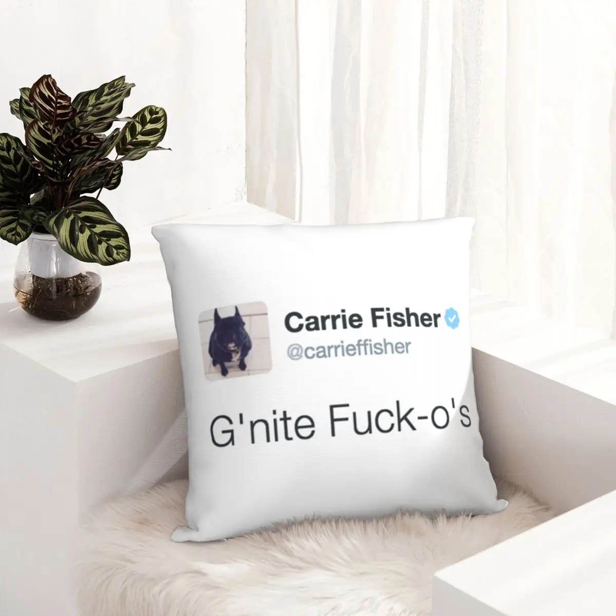 Кэрри Фишер твитс квадратная подушка чехол наволочка декоративная из полиэстера
