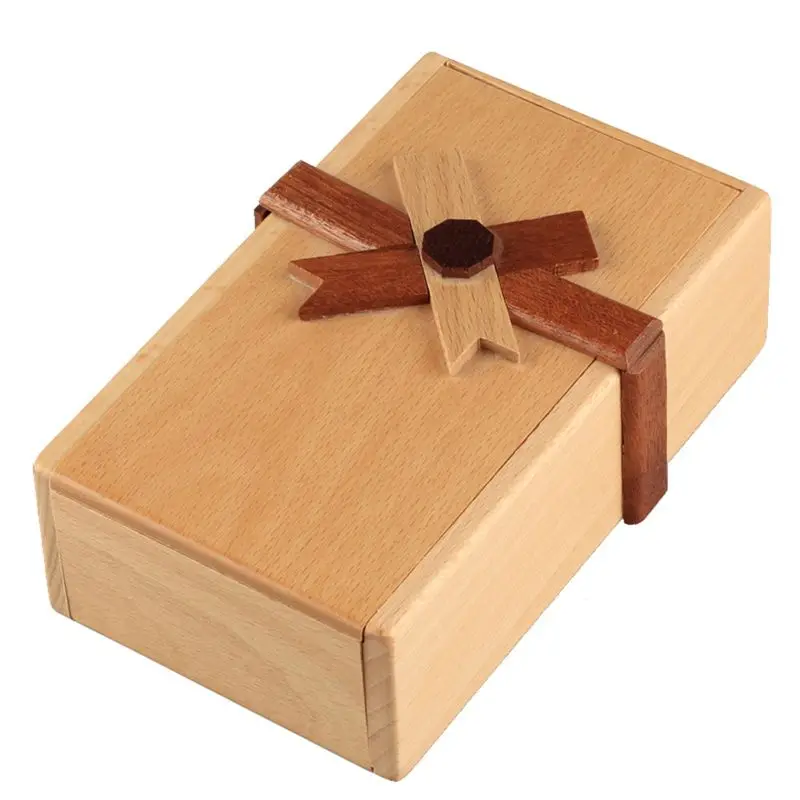 

50LE Puzzle Gift Case Box with Secret Compartments Wooden Money Box to Challenge