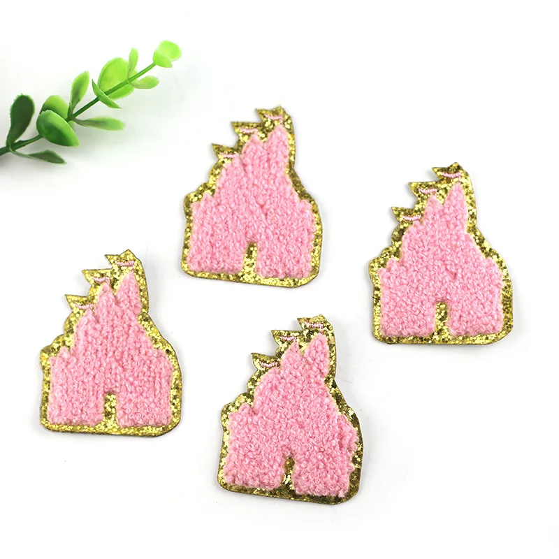 2022 Новинка 3D красочный замок бант синель вышитые патчи утюжок на Вышивание