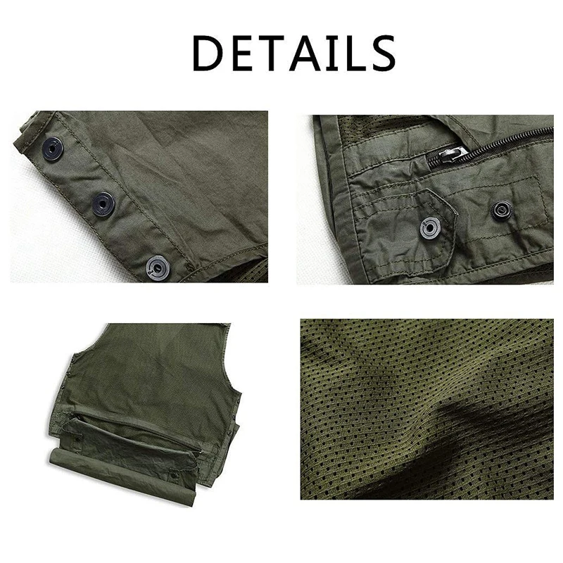 Жилет рыболовный сетчатый мужской жилет с несколькими карманами для фотосъемки