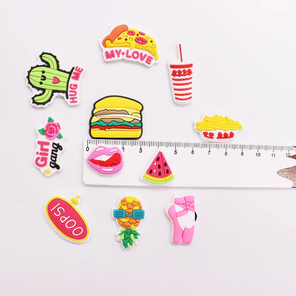 Смешанные 50 шт. ПВХ Мультяшные строительные картинки милые балетки девушки банды