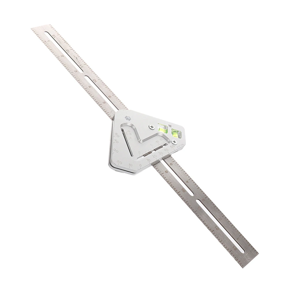 Многофункциональная линейка из нержавеющей стали с регулируемым углом