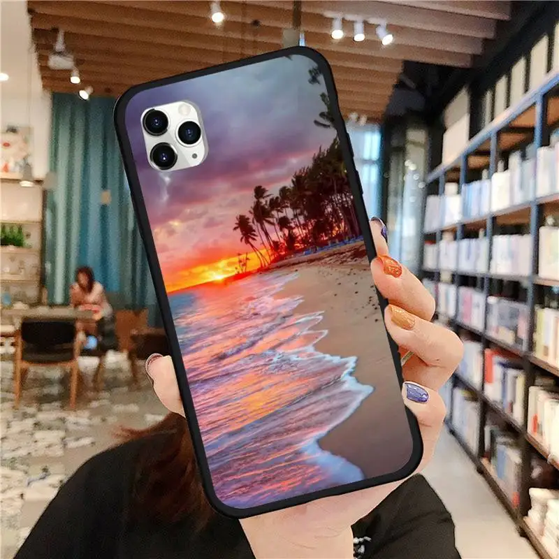 

Summer Ocean Sky Sun Phone Case for iPhone 11 12 pro MINI XS MAX 8 7 6 6S Plus X 5S SE 2020 XR