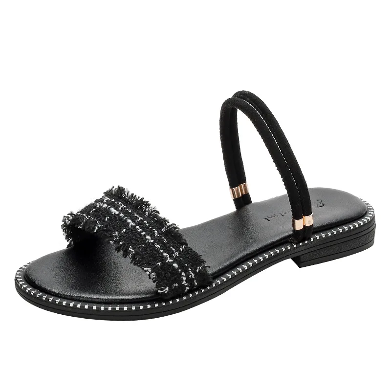 

Women's Sandals 2021 Summer Retro Sandals Flat Shoes Casual Female Slides Woman Shoes Plus Size Sandalias Mujer