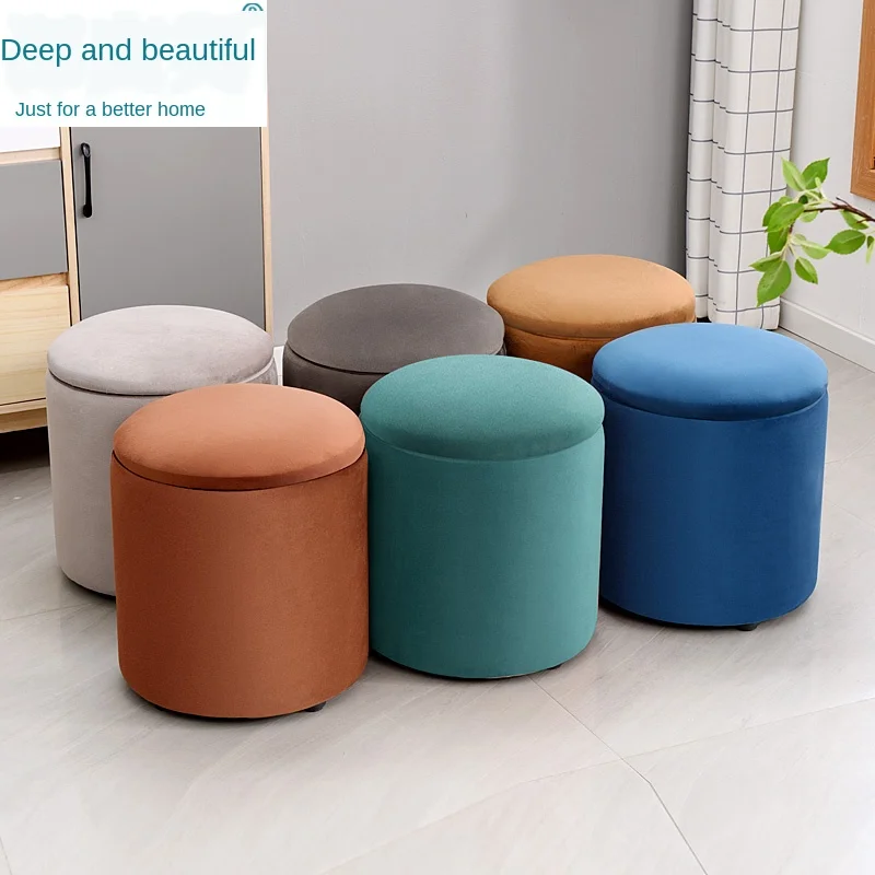 Домашний табурет для смены обуви из цельного дерева туалетный столик стул