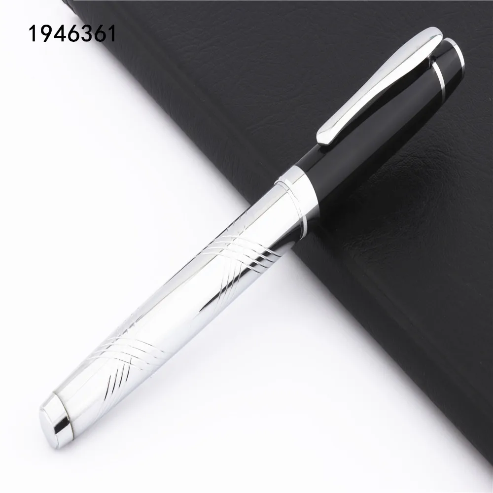 Высококачественная Черная шариковая ручка 800 из платины и нержавеющей стали для
