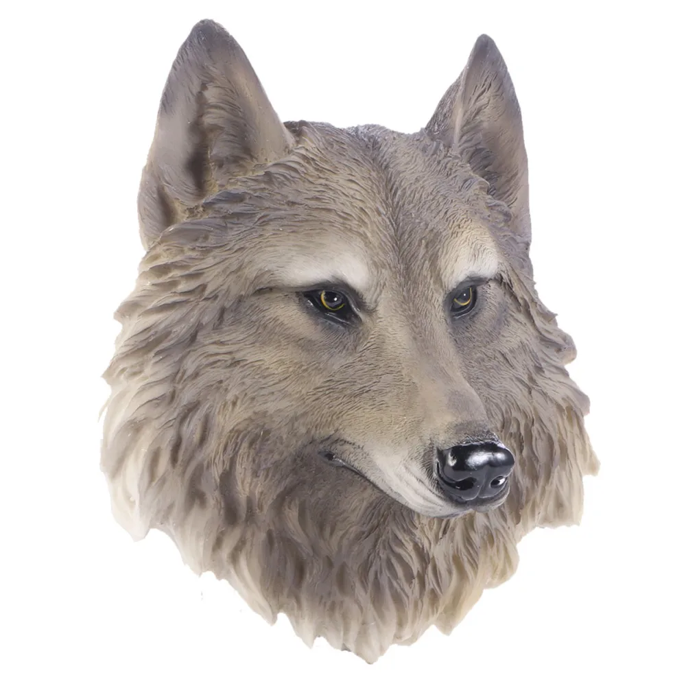 

1Pc Realistic Animals Head Adornment Simulation Resin Ornament Resin Craft