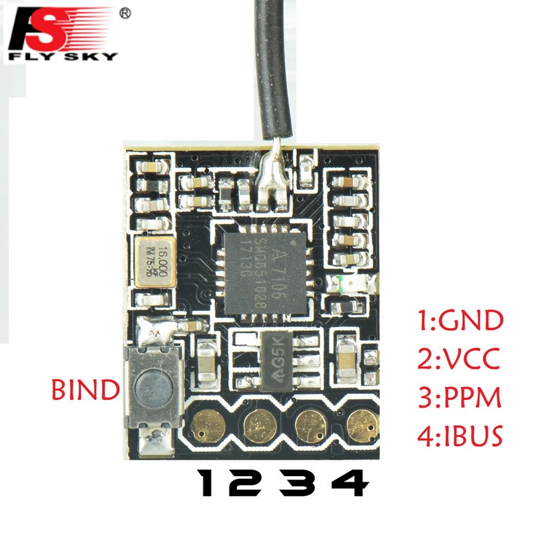 2.4G Mini Receiver FS-RX2A Pro Compatible FLYSKY Transmitter RC Drone parts | Игрушки и хобби